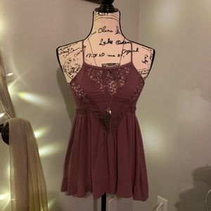 purple LA hearts top